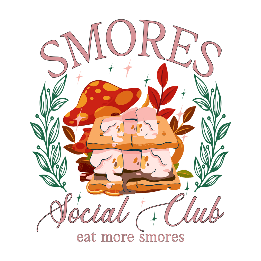 Smores Camping Social - Ready To Press DTF Transfers - Buy Bulk DTF