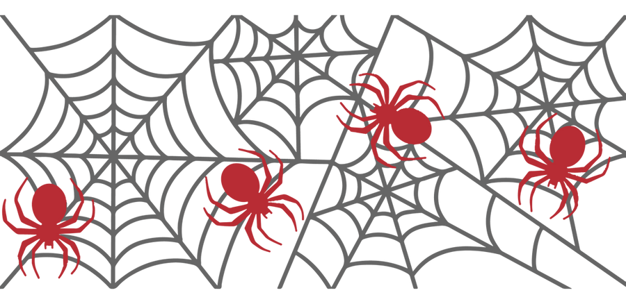 Spider Web Red - UV DTF Libbey Glass Wrap - Buy Bulk DTF