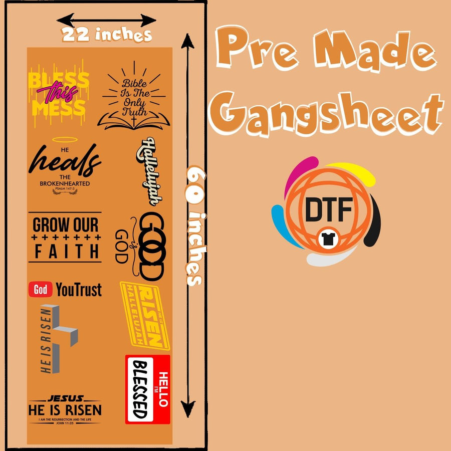 Spiritual Serenity Set Premade DTF Gangsheet - Buy Bulk DTF