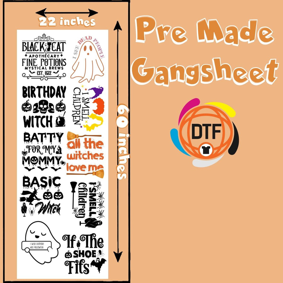 Spooky Squad Premade DTF Gangsheet - Buy Bulk DTF