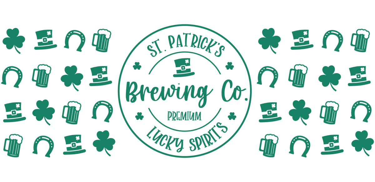 St Patrick's brewing - UV DTF Libbey Glass Wrap - Buy Bulk DTF