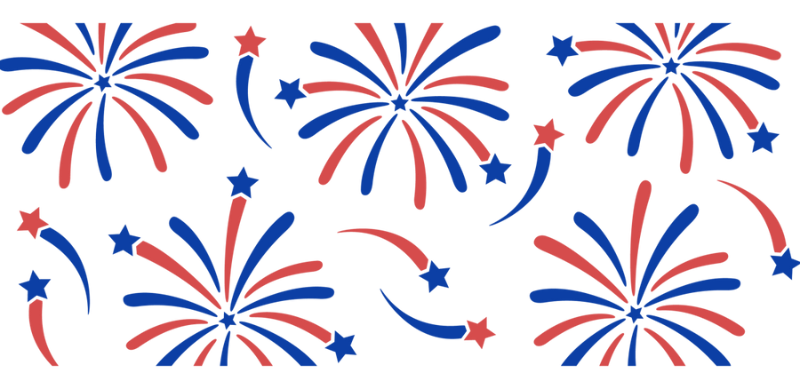 Star - Spangled Serenade UV DTF Libbey Glass Wrap - Buy Bulk DTF