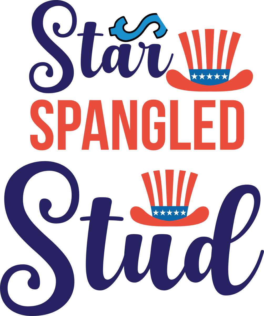 Star Spangled Stud - 1194 Ready to Press DTF Transfer - Buy Bulk DTF