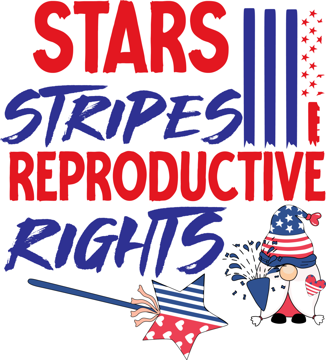 Star Stripes Reproductive - 1195 Ready to Press DTF Transfer - Buy Bulk DTF