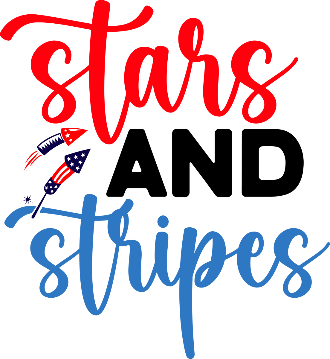 Stars And Stripes - 1196 Ready to Press DTF Transfer - Buy Bulk DTF