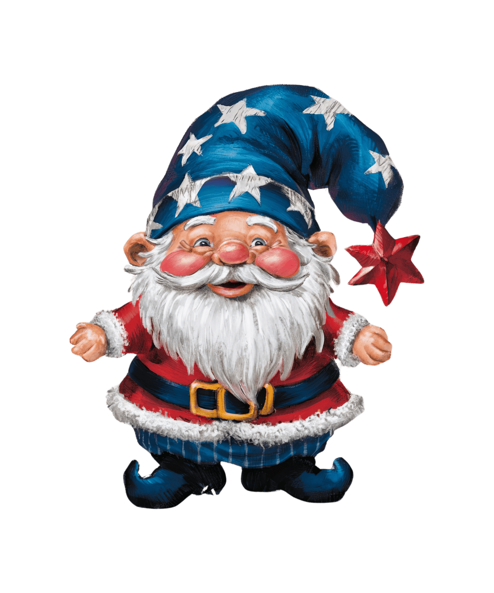 Stars & Stripes Gnome - Ready To Print DTF Transfers - Buy Bulk DTF