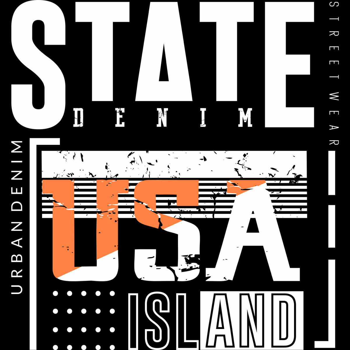State Denim - USA - Island - Ready To Press DTF Transfer - Buy Bulk DTF