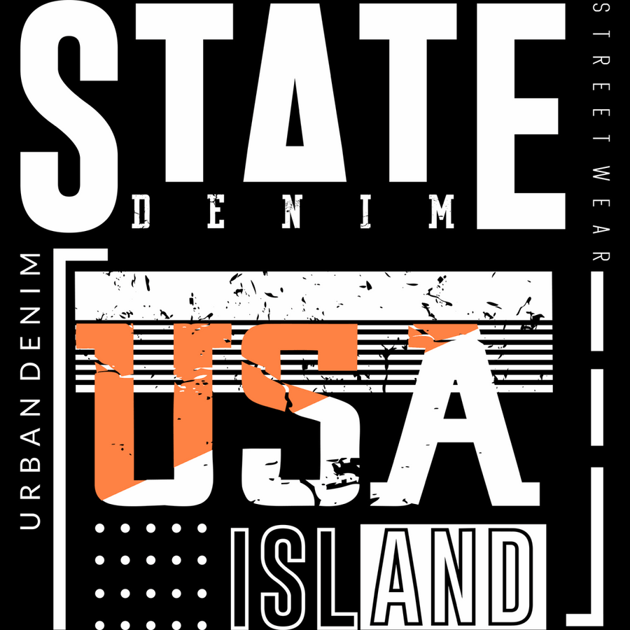 State Denim - USA - Island - Ready To Press DTF Transfer - Buy Bulk DTF
