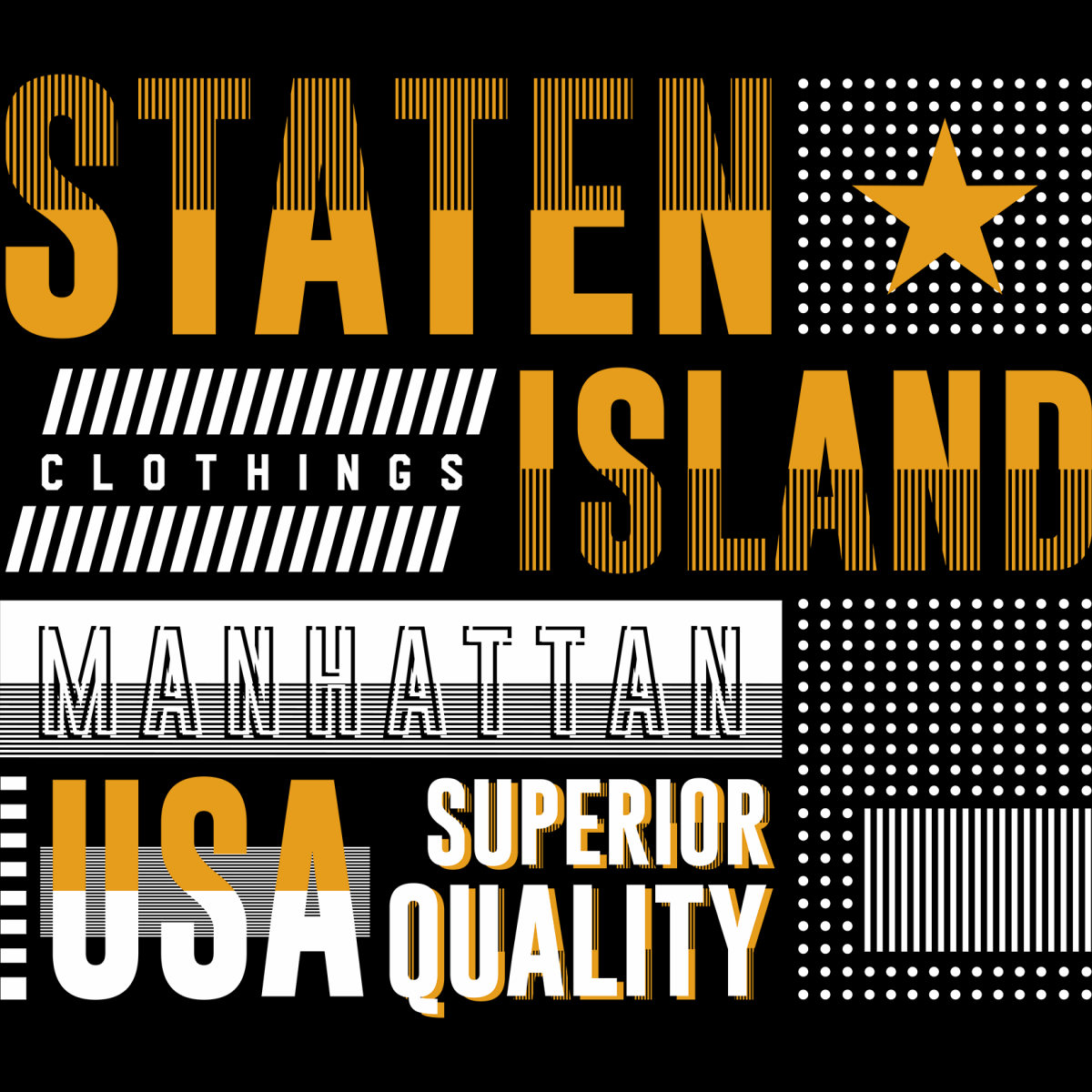 Staten Island - Manhattan - USA - Ready To Press DTF Transfer - Buy Bulk DTF