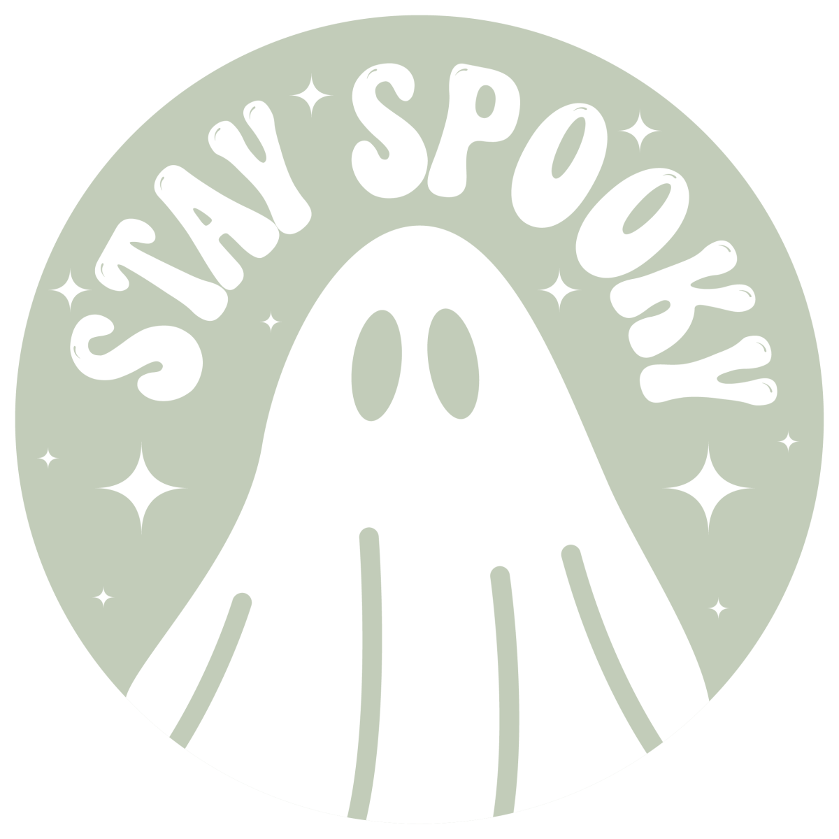 Stay Spooky Ghost Circle Ready To Press DTF Transfer - Buy Bulk DTF