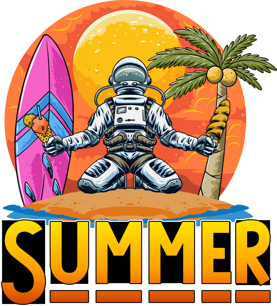 Summer - 1197 Ready to Press DTF Transfer - Buy Bulk DTF