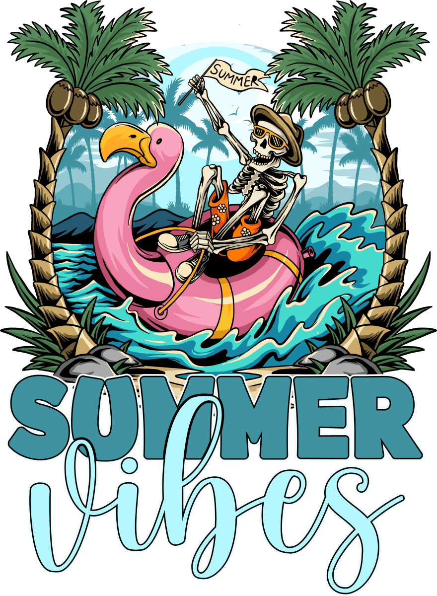 Summer Vibes - 1201 Ready to Press DTF Transfer - Buy Bulk DTF