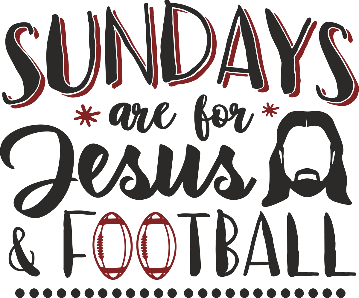 Sundays Are For Jesus Football - Ready To Press DTF Transfers - Buy Bulk DTF