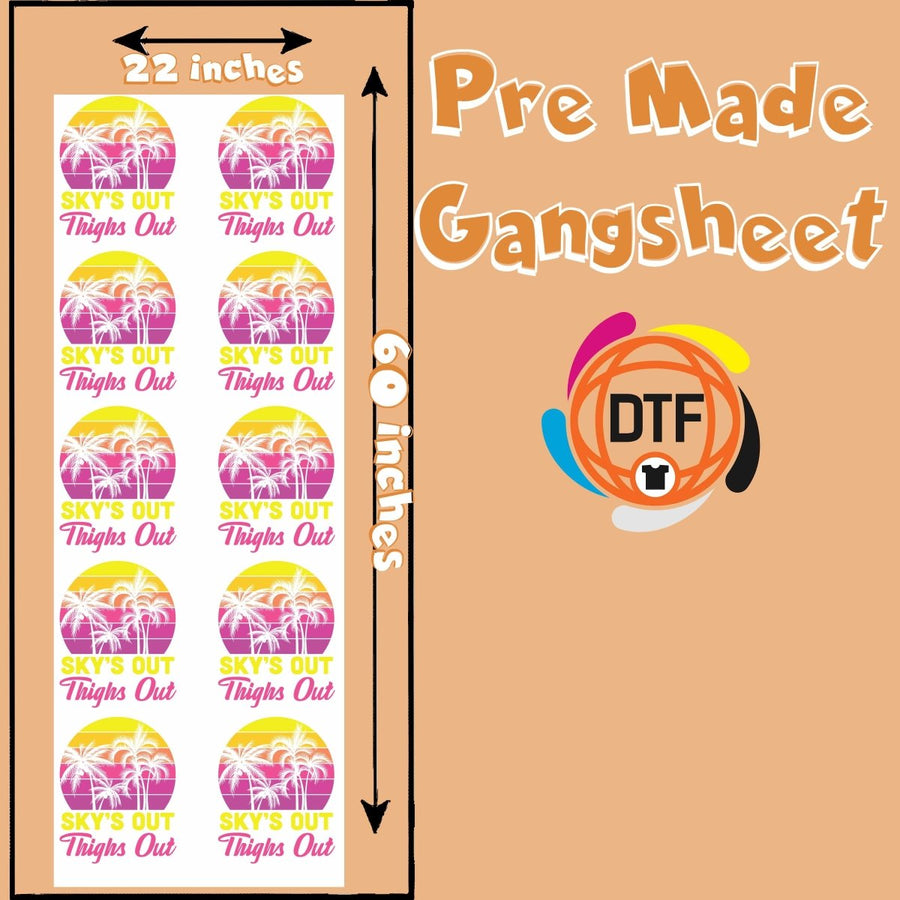 Sunny Vibes Set Premade DTF Gangsheet - Buy Bulk DTF