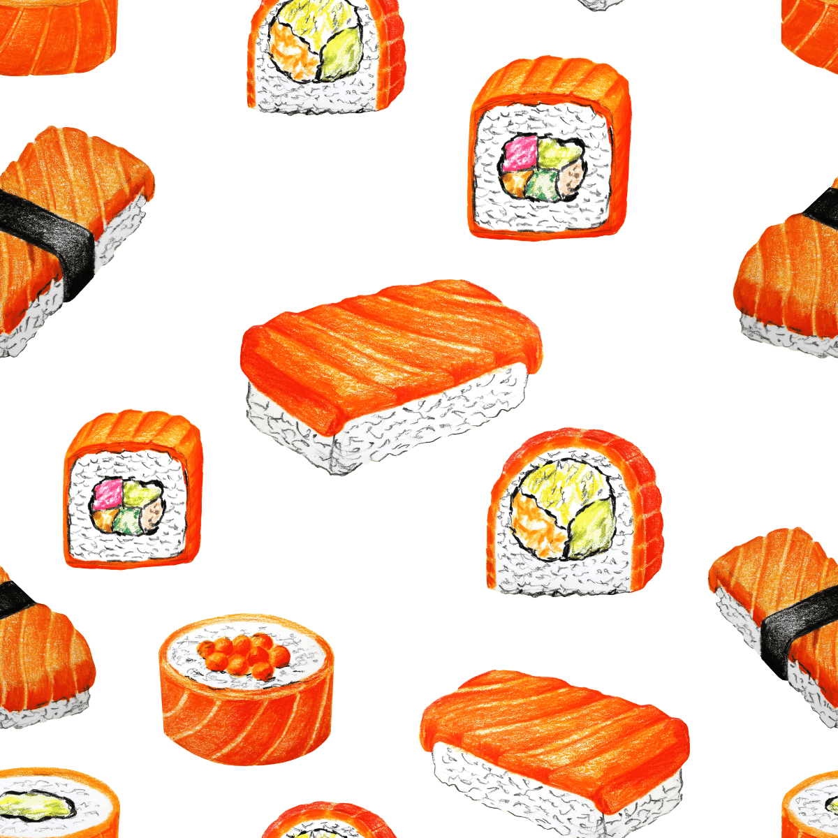 Sushi Feast - Ready To Press DTF Transfers - Buy Bulk DTF