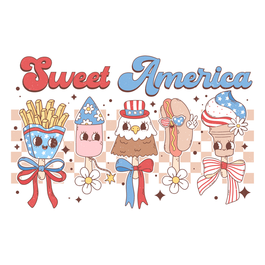 Sweet America - Ready To Press DTF Transfers - Buy Bulk DTF