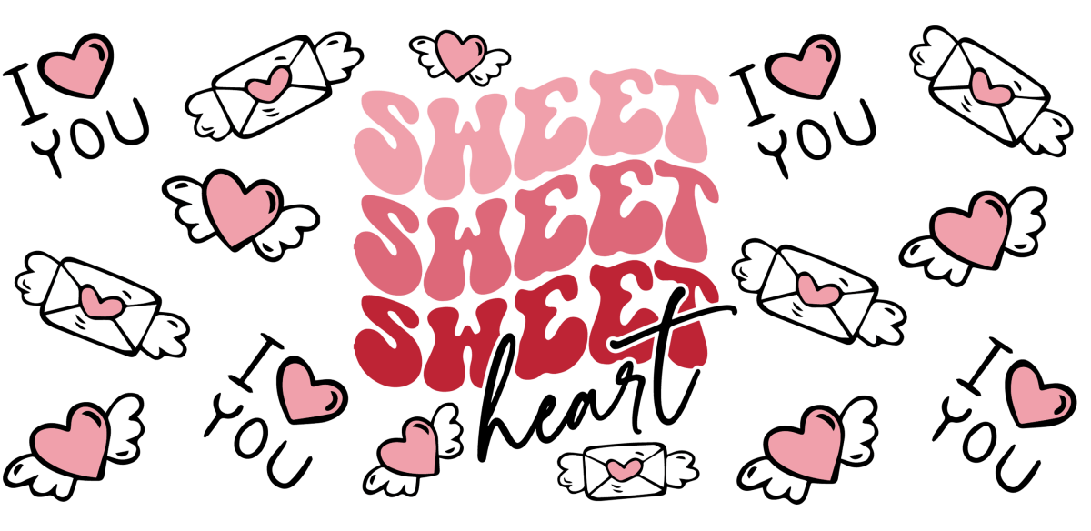 Sweet Heart Valentines - UV DTF Libbey Glass Wrap - Buy Bulk DTF