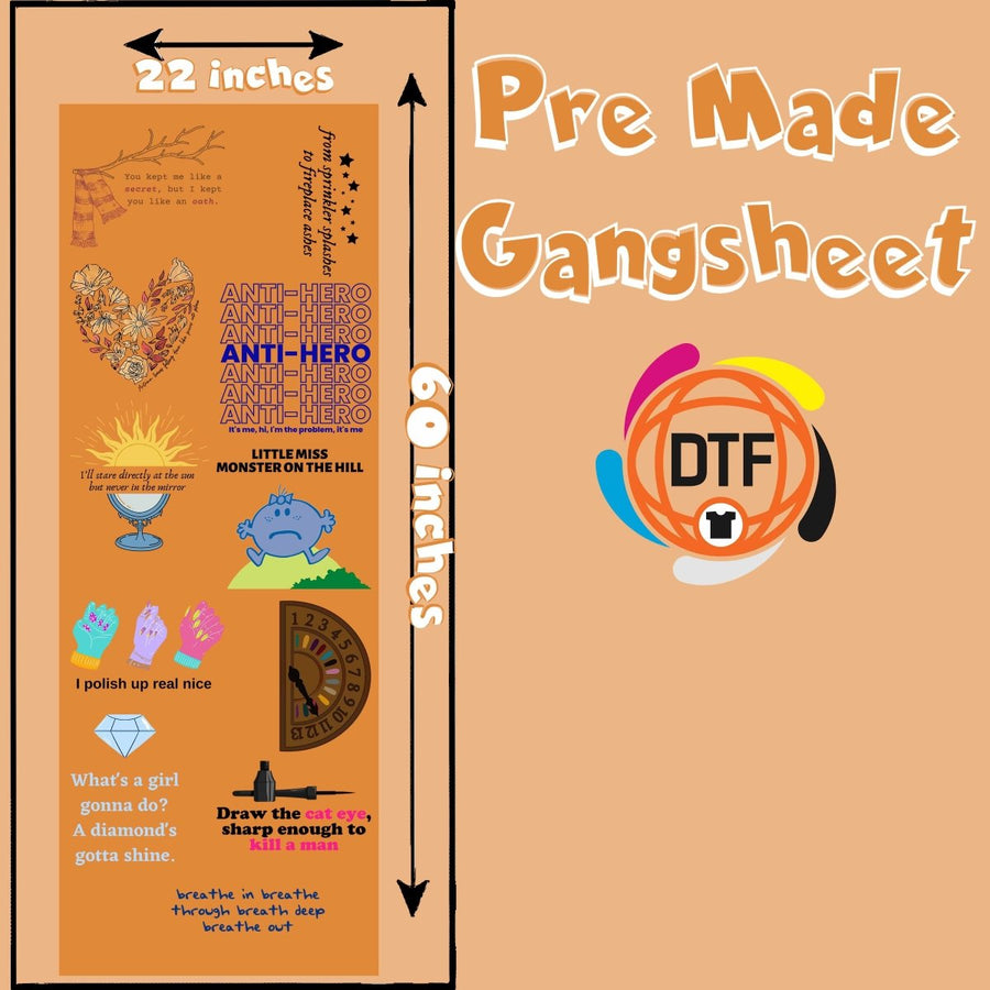 Swiftie Enchantment Premade DTF Gangsheet - Buy Bulk DTF
