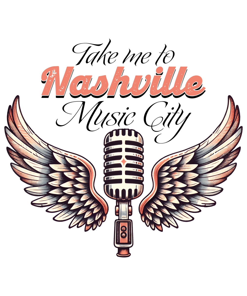 Take Me To Nashville Music - Ready To Press DTF Transfers - Buy Bulk DTF