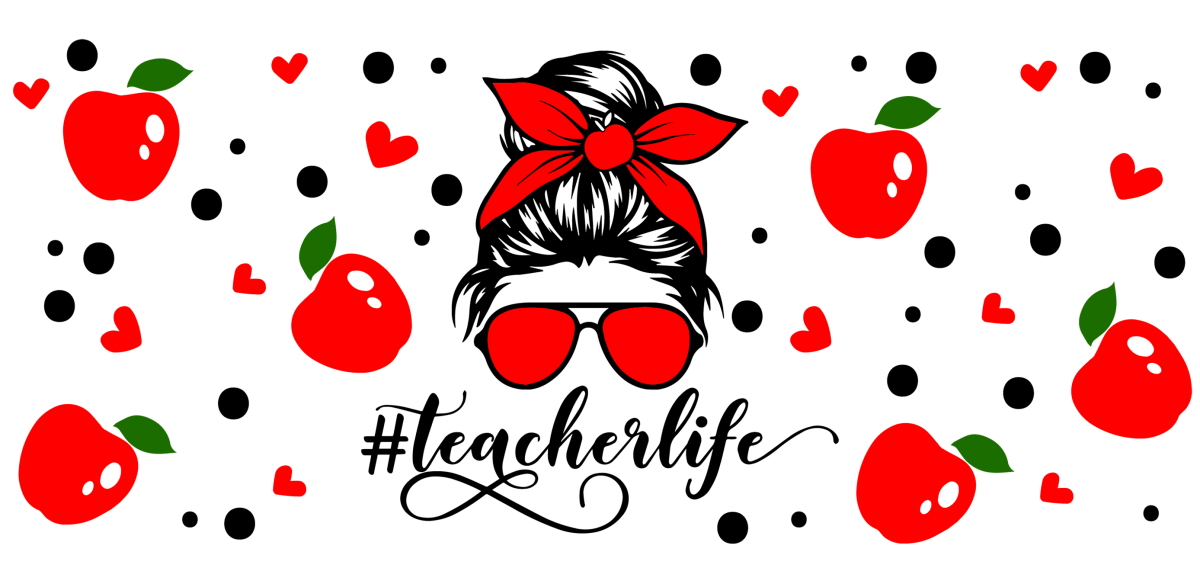 Teacher Life - UV DTF Libbey Glass Wrap - Buy Bulk DTF