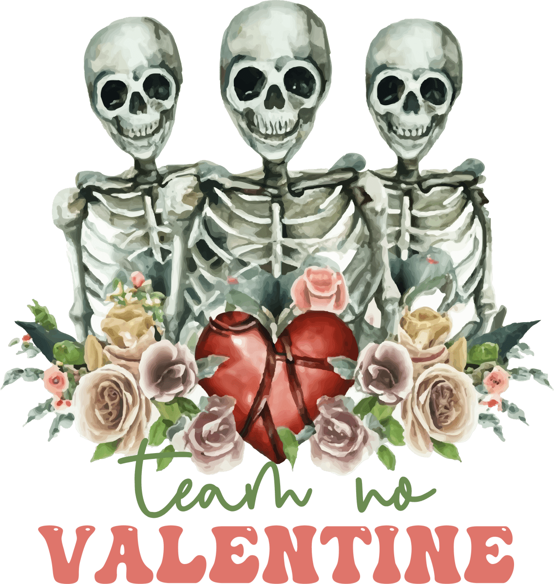 Team No Valentine Ready To Press DTF Transfer - Buy Bulk DTF