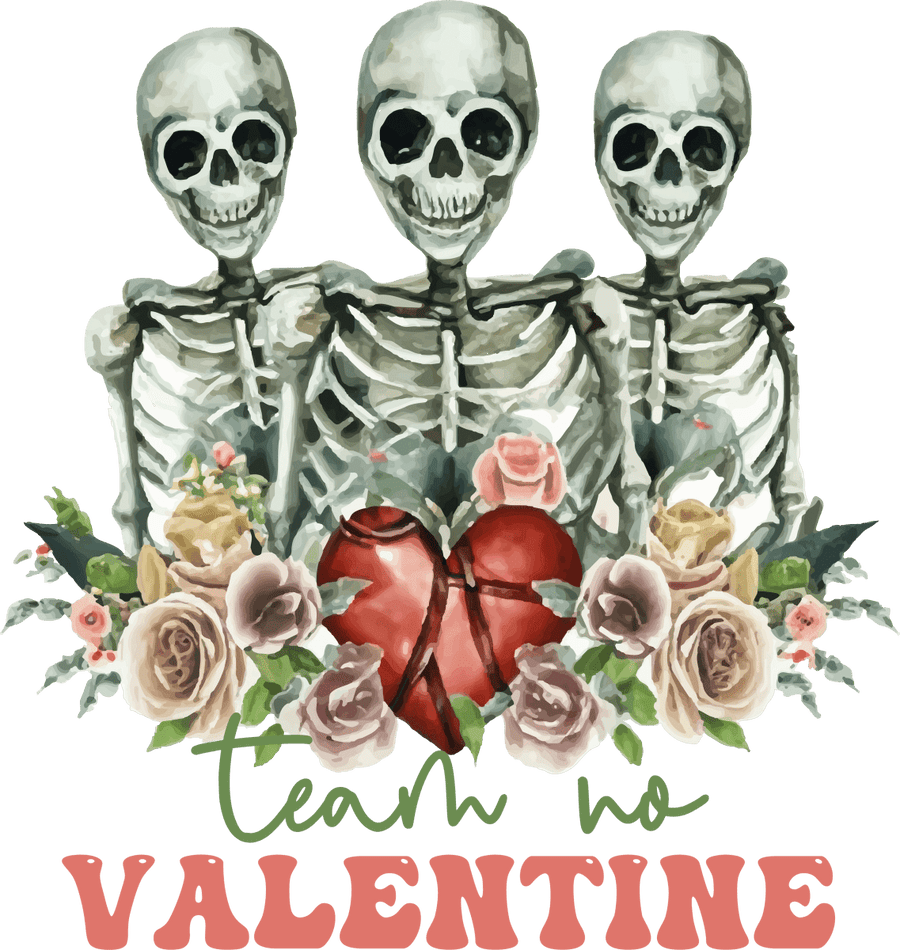 Team No Valentine Ready To Press DTF Transfer - Buy Bulk DTF