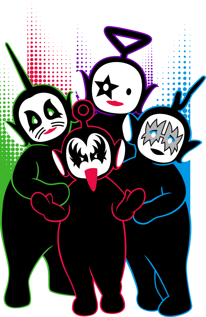 Teletubbies Meets Kiss - Ready To Press DTF Transfer - Buy Bulk DTF