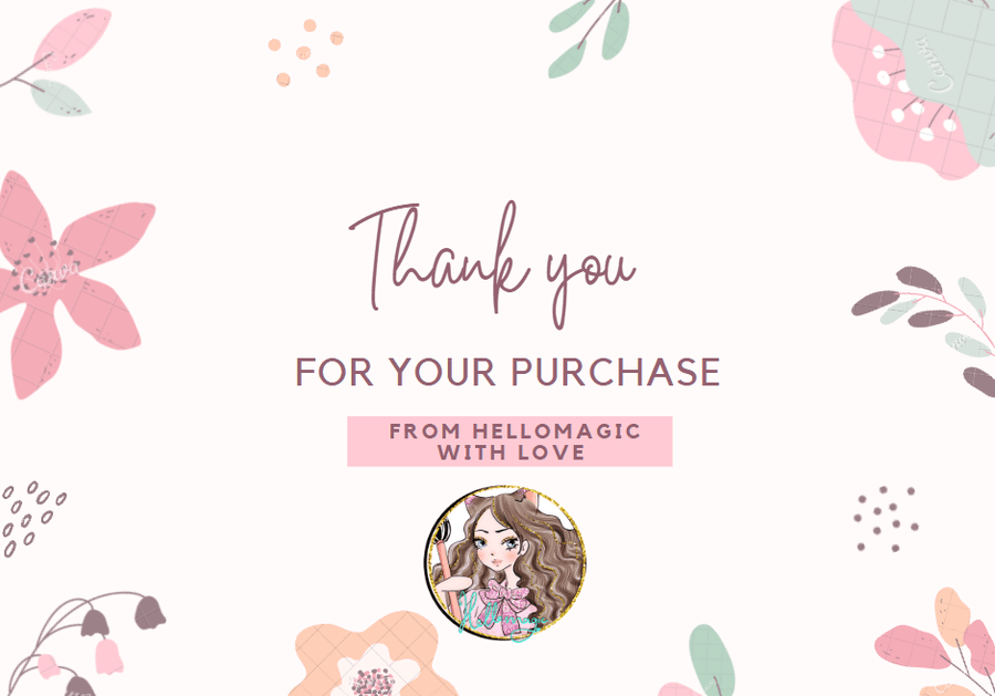 Thank You From Hello Magic - Ready To Press DTF Transfer - Buy Bulk DTF
