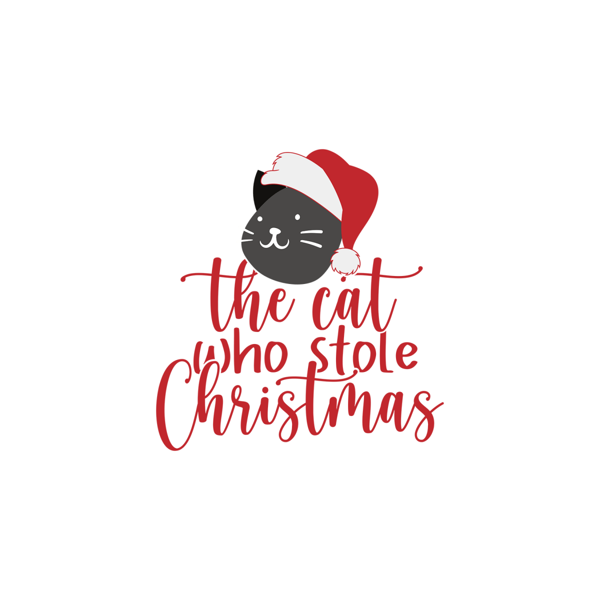 The Cat Who Stole Christmas - Ready To Press DTF Transfers - Buy Bulk DTF