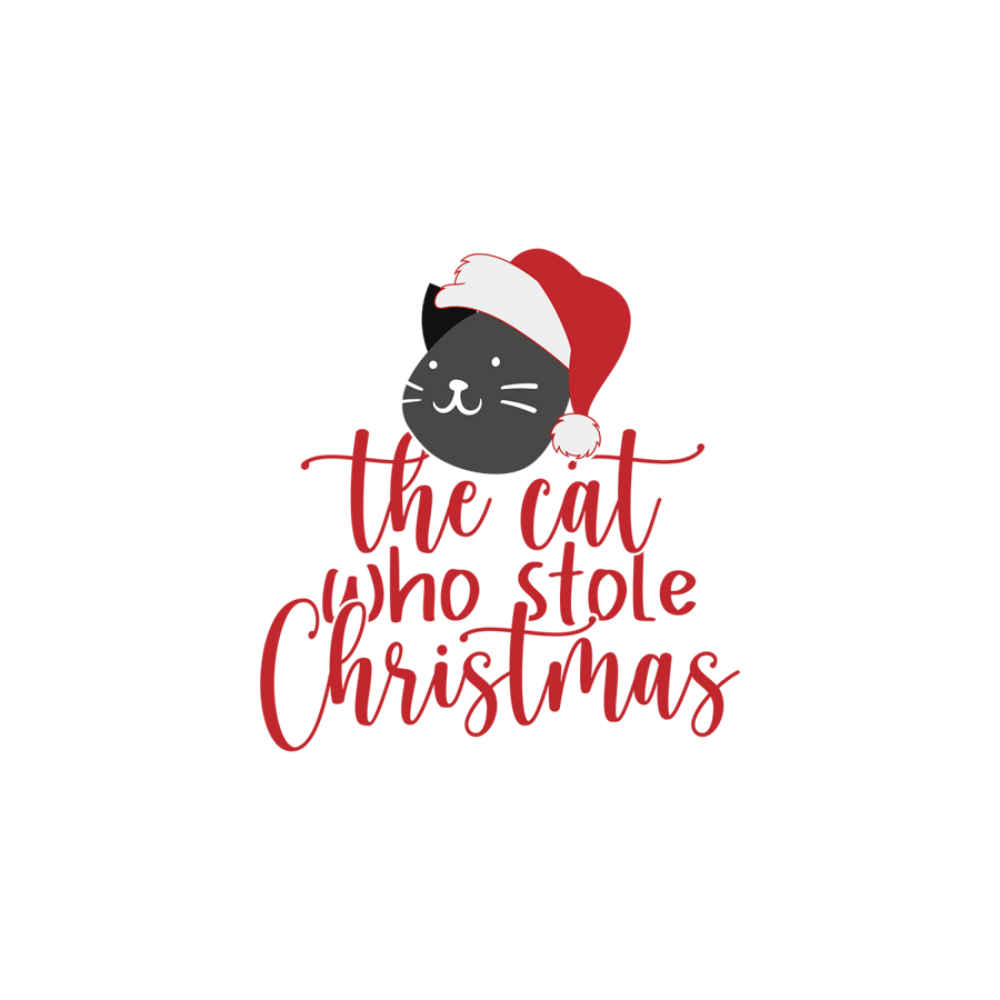 The Cat Who Stole Christmas - Ready To Press DTF Transfers - Buy Bulk DTF