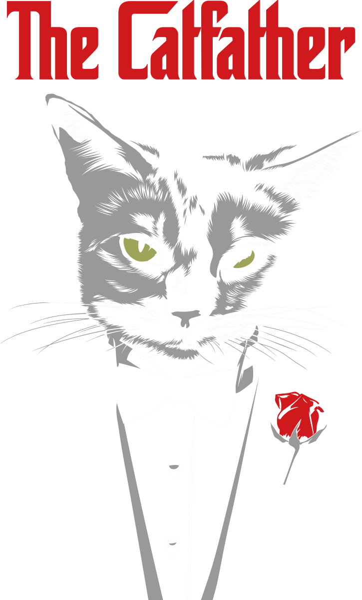 THE CATFATHER - Ready To Press DTF Transfer - Buy Bulk DTF