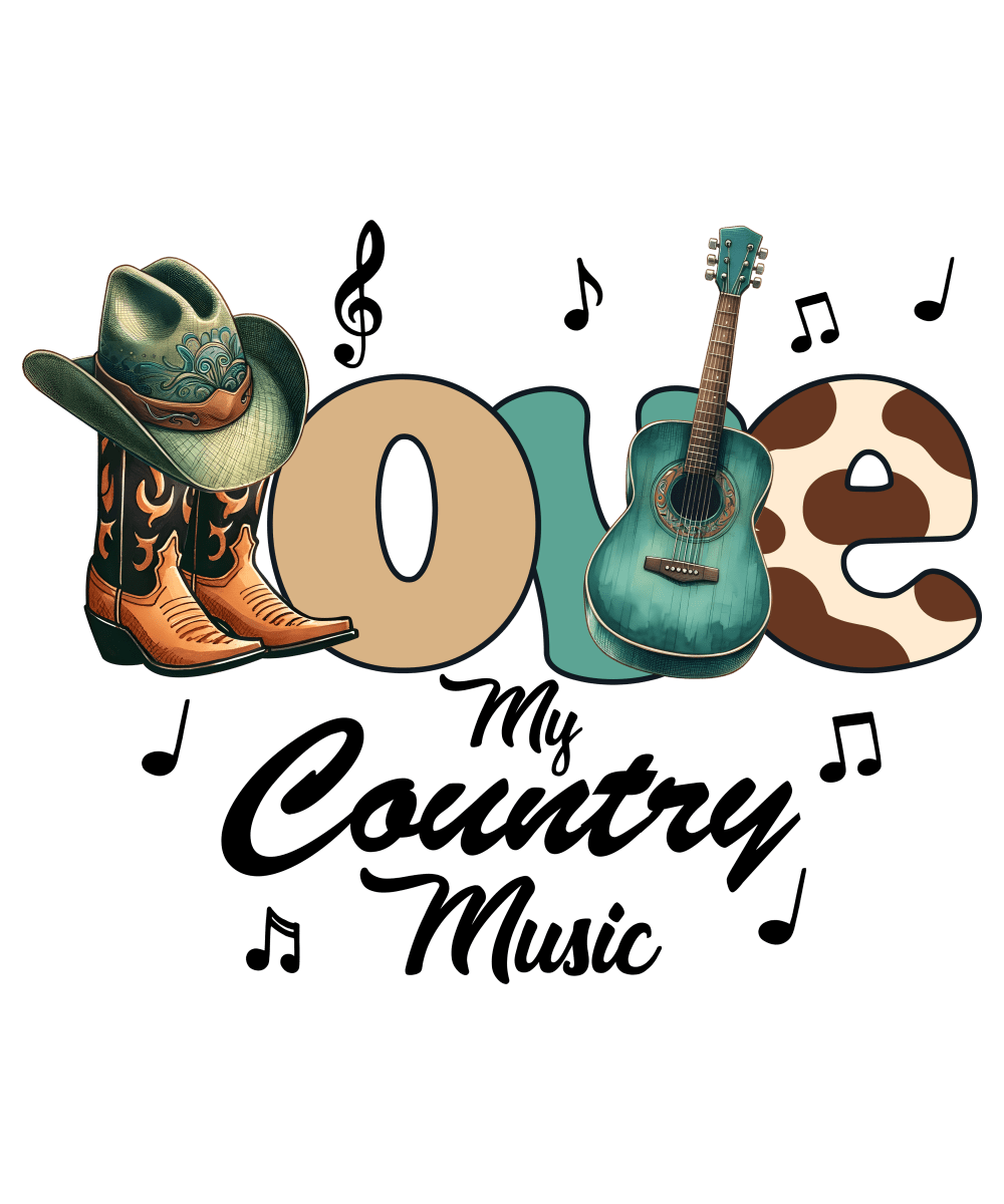 The Country Music - Ready To Press DTF Transfers - Buy Bulk DTF