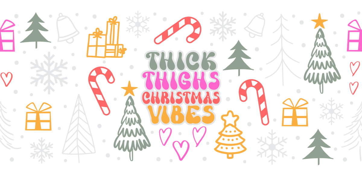 Thick Thighs Christmas Vibes UV DTF Libbey Glass Wrap - Buy Bulk DTF