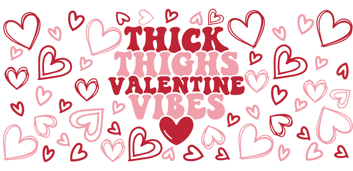 Thick Thighs Valentine Vibes - UV DTF Libbey Glass Wrap - Buy Bulk DTF