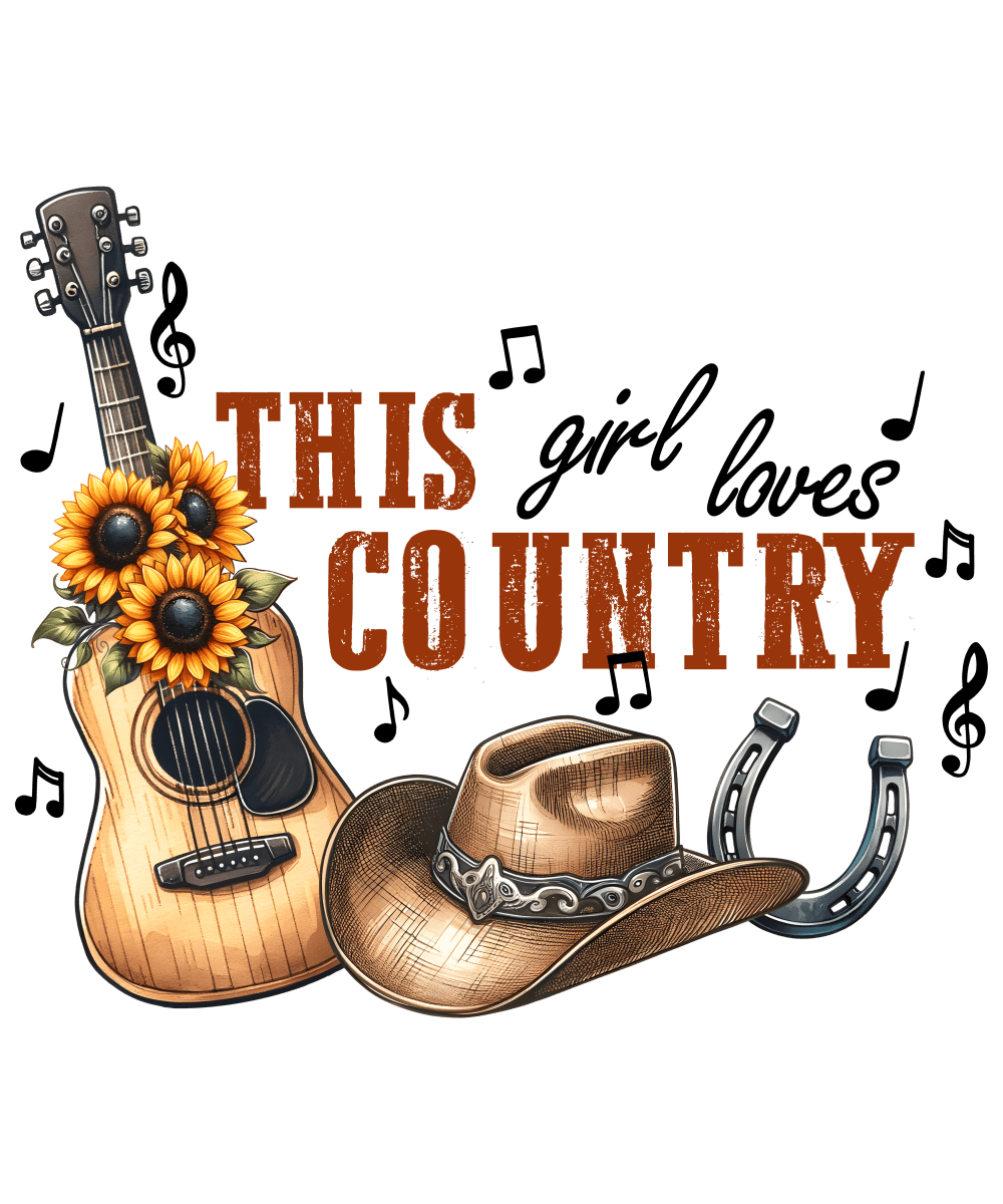This Girl Loves Country - Ready To Press DTF Transfers - Buy Bulk DTF