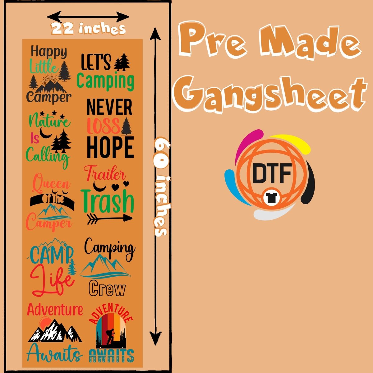 Trailblazer Gang Premade DTF Gangsheet - Buy Bulk DTF