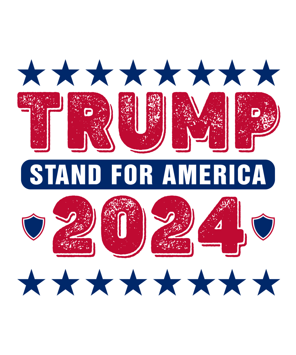 Trump Stand For America 2024 - Ready To Press DTF Transfers - Buy Bulk DTF