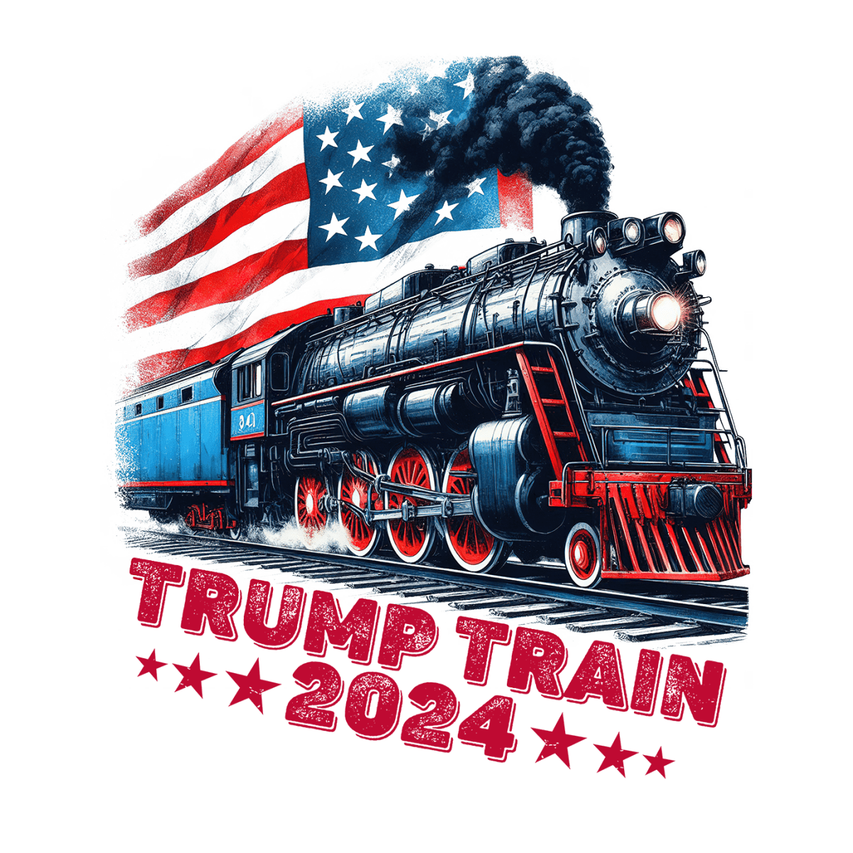 Trump Train 2024 - Ready To Press DTF Transfers - Buy Bulk DTF