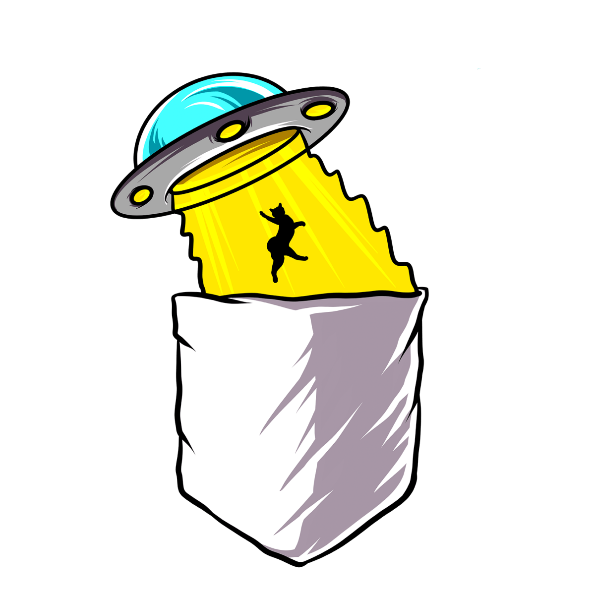 UFO Beam Pocket - Ready To Press DTF Transfers - Buy Bulk DTF