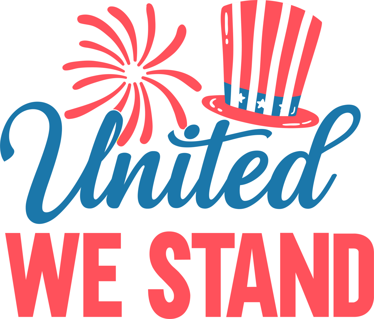 United We Stand - 1208 Ready to Press DTF Transfer - Buy Bulk DTF