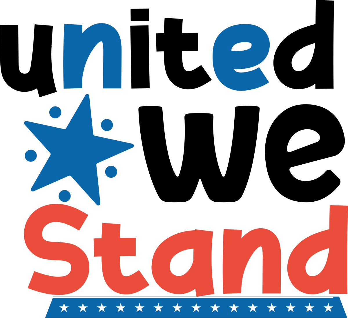 United We Stand - 1210 Ready to Press DTF Transfer - Buy Bulk DTF