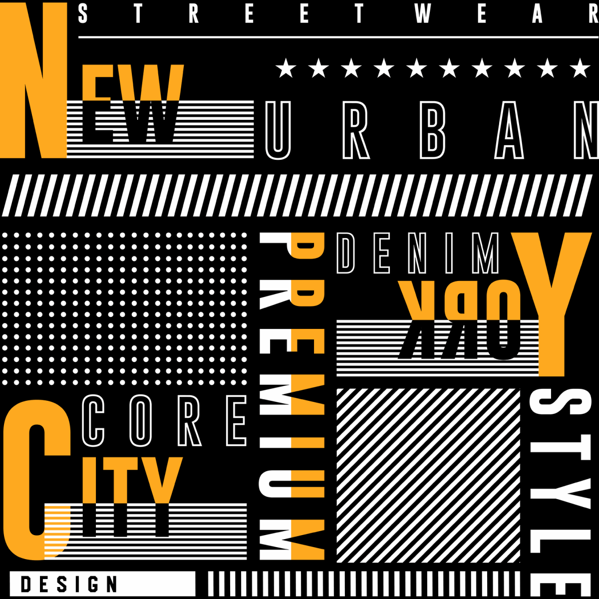 Urban Core - New York City Denim - Ready To Press DTF Transfer - Buy Bulk DTF