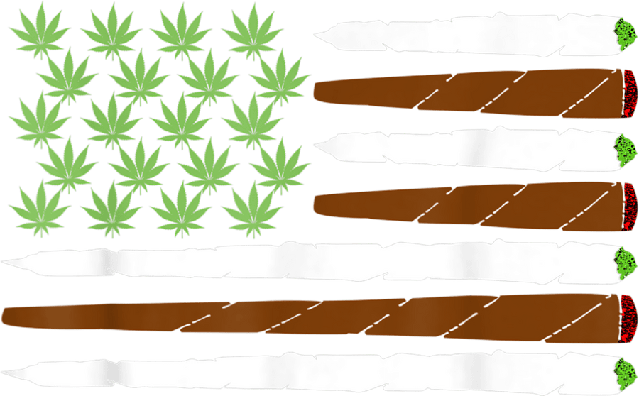 USA Flag Weed Leaf Fourth of July American Flag Marijuana T-Shirt Ready To Press DTF Transfer - Buy Bulk DTF