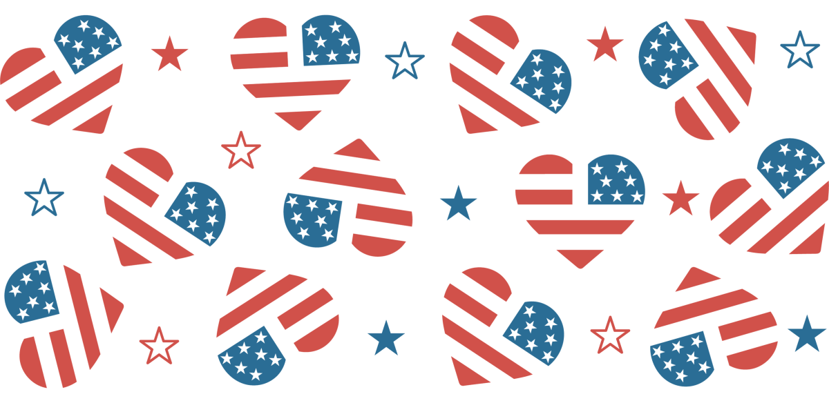 USA Heart Wrap UV DTF Libbey Glass Wrap - Buy Bulk DTF