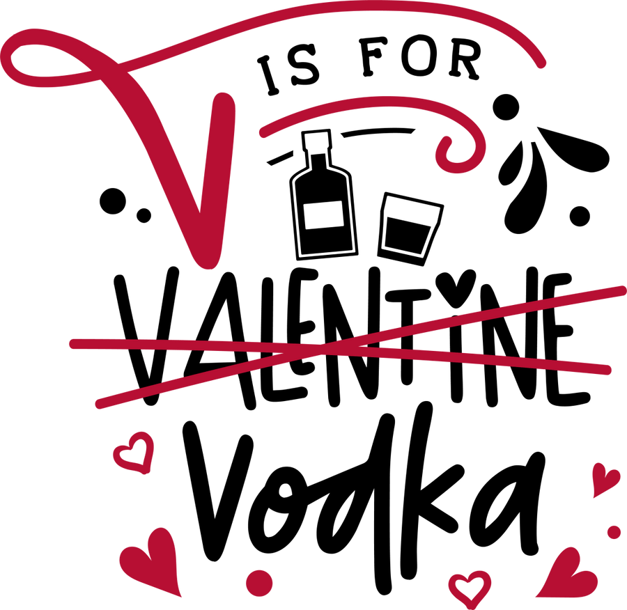 V Is For Valentine - Ready To Press DTF Transfers - Buy Bulk DTF