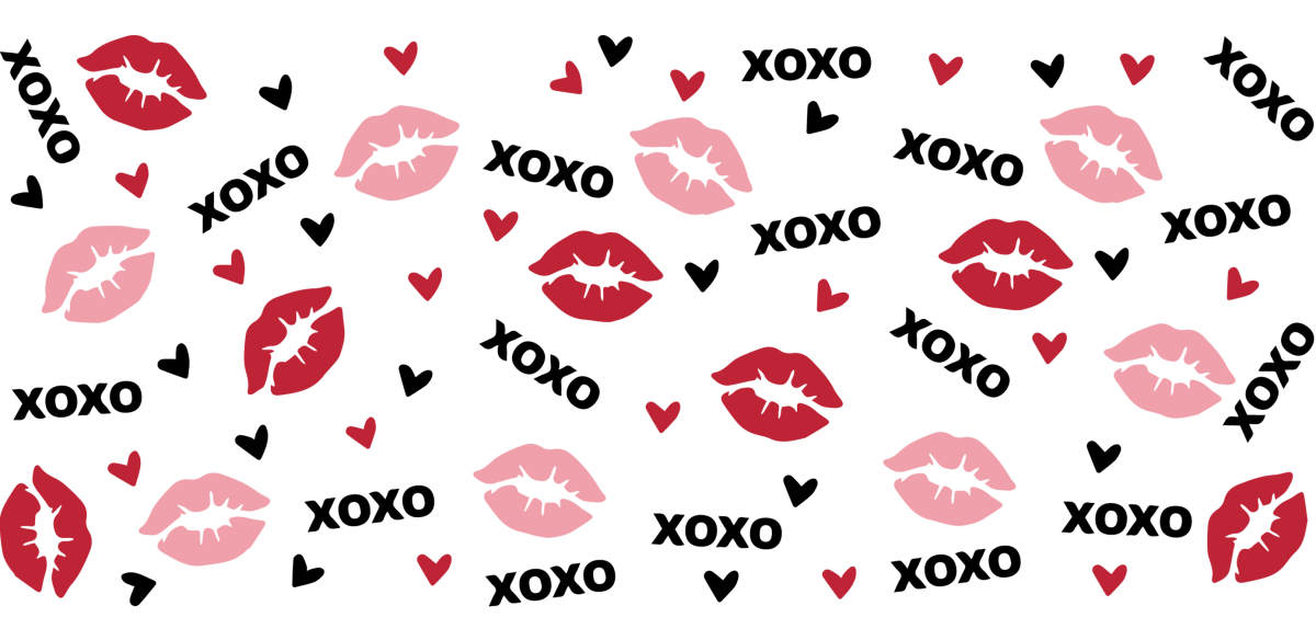 Valentines Xoxo Lips - UV DTF Libbey Glass Wrap - Buy Bulk DTF