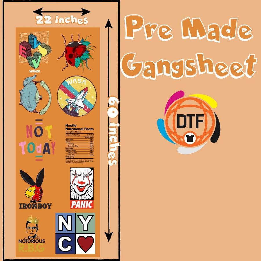 Variety Vibes Collective Premade DTF Gangsheet - Buy Bulk DTF