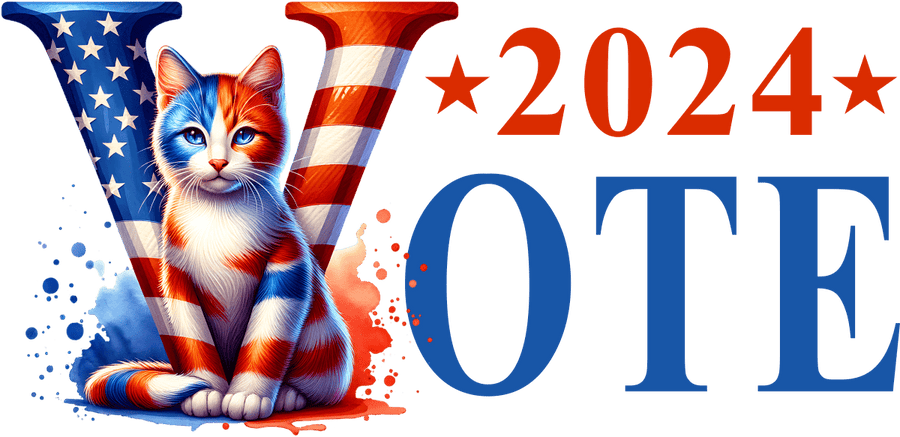 VOTE Cat Letter - Ready To Press DTF Transfers - Buy Bulk DTF