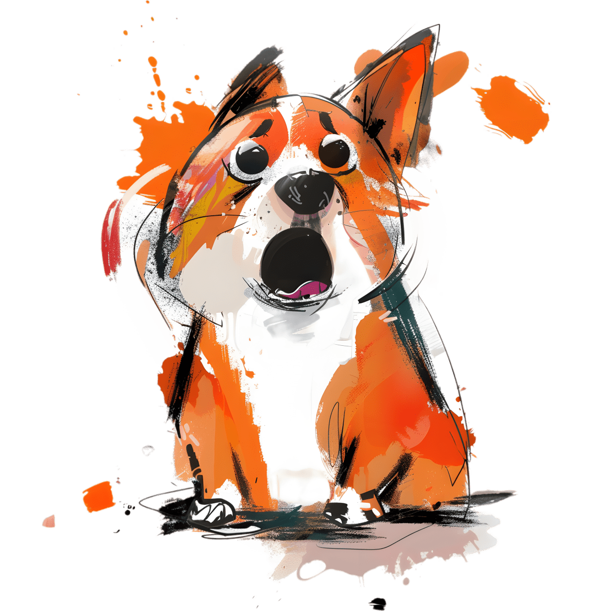 Wacky Corgi - Ready To Press DTF Transfers - Buy Bulk DTF