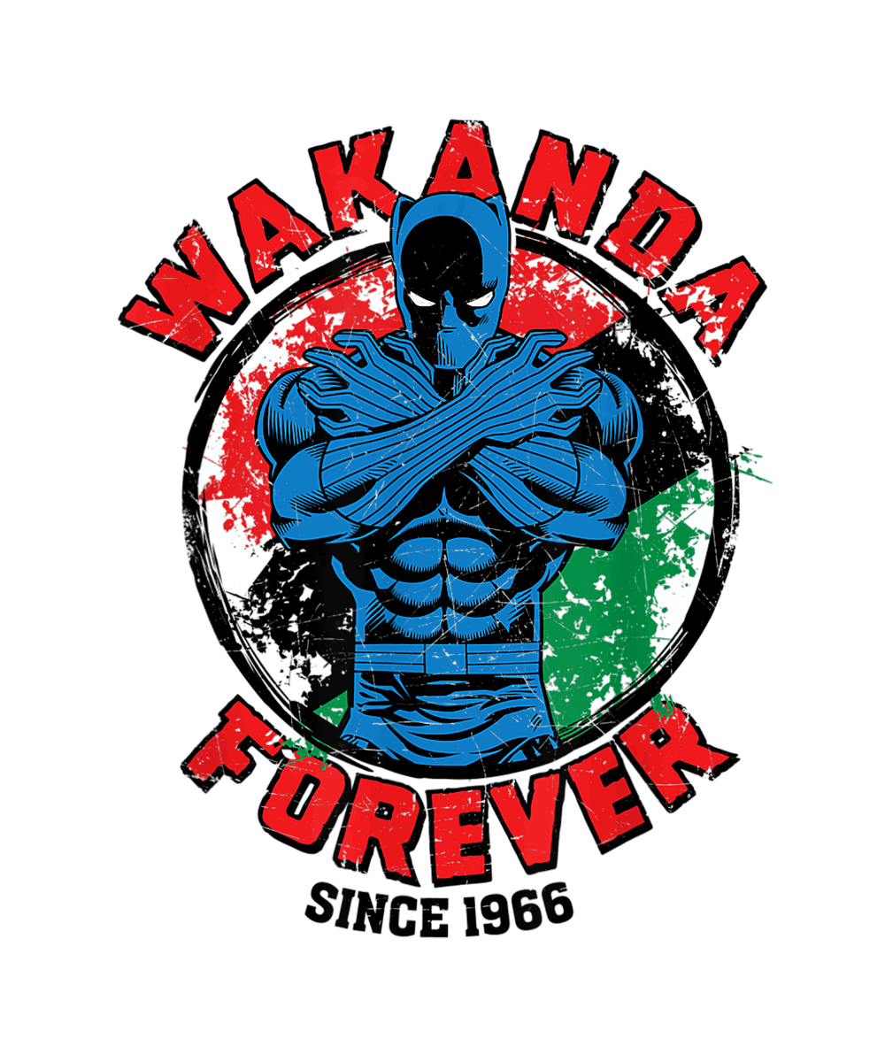 Wakanda Forever Since 1966 Black Rainbow Tie Dye Shirt - Ready To Press DTF Transfer - Buy Bulk DTF